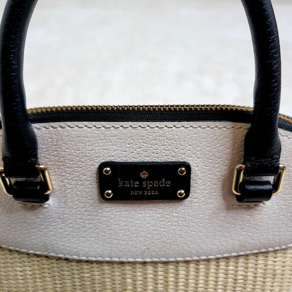 KATE SPADE Shoulder/Handbag Straw/Leather Combi - Picture 6 of 16